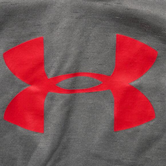 Under Armour Cold Gear Hoodie Youth Girls Large Gray Pink Fleece Pullover - Picture 2 of 6